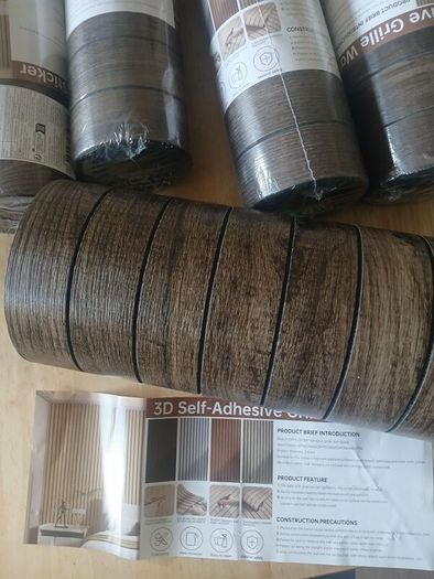 self adhesive Wood panel effect wallpaper