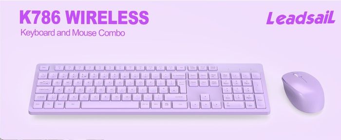 Wireless Keyboard & Mouse Set - brand new, never used (Purple)