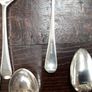 Set of 8 Vintage Silver Plated Dessert Spoons Old English Pattern Image 5