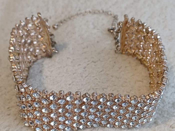 Diamond rose gold necklace