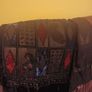 Silk/Velvet Mix Blue/Red Pashmina/Shawl. Image 2