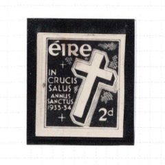 1933 Ireland Holy Year photo essay unaccepted design of Holy Year 2d with Crucifix at centre