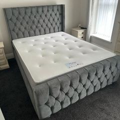 Chesterfieal double bed and mattress