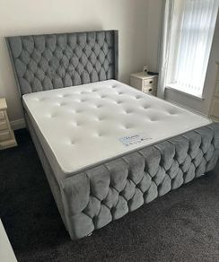 Chesterfieal double bed and mattress