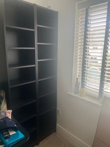 Two Black Billy bookcase 202 x 40 x 28 cm
