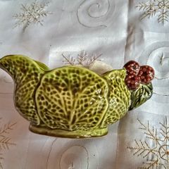 Vintage Crown Devon Green Cabbage  Small Sauce Boat