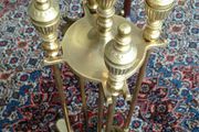 Brass fireside set