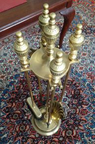 Brass fireside set