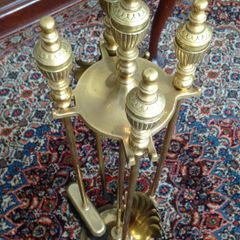 Brass fireside set