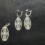 Stunning matching earrings and pendant jewellery set Image 6