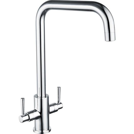 Walton Chrome Mono Kitchen Sink Mixer Tap | Square U-Spout