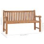Garden Bench 150 cm Solid Teak Wood Image 7