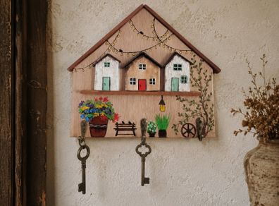 Handcrafted wooden key holder!