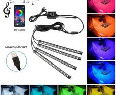 Neon 36 LED Car Interior Ambient Footwell Foot Light with USB Wireless Remote Music APP Control Auto RGB Atmosphere Decorative Lamp