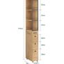 Slim Storage Cabinet with 3 Drawers and Wheels  20cm Narrow Kitchen & Bathroom Storage Unit Image 4