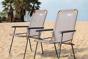Portal Folding Camping Chair for Adults Set of 2 Mesh Garden Picnic Festival Chair Heavy Duty Foldable Lightweight Hard Armrests High Back Collapsible Beach Fishing Chair Portable Supports 150KG