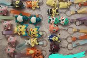 Pokemon figures, keychains, erasers