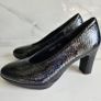 CallagHan Adaptation shock absorbent leather platform high heel almond toe black reptile shoes size UK4 WU 37 new & boxed Image 4
