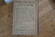 1920s first edition the church and labor by John A Ryan Published by the macmillion company