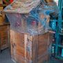 Wooden wishing well garden planters Image 3