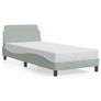 Bed Frame "Dover" Light Grey 90x190 cm Single Velvet Image 2