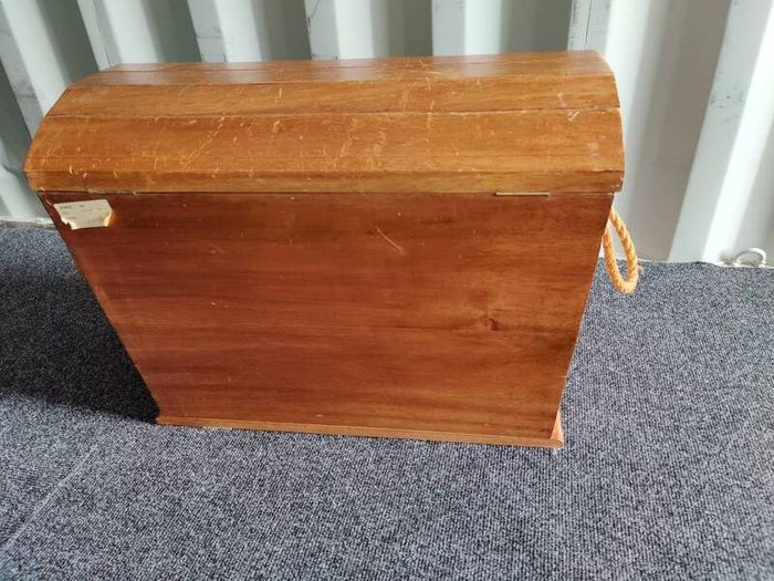 Vintage Solid Teak Wood Toy Chest - Handcrafted in Indonesia
