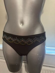 BNWT Dunnes Stores  Brown High leg swimming bottoms size UK8 EU36 Free post