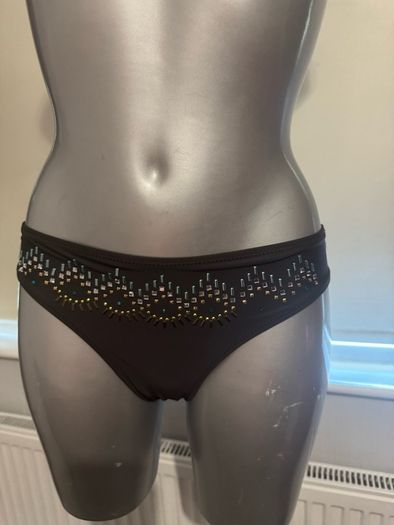 BNWT Dunnes Stores  Brown High leg swimming bottoms size UK8 EU36 Free post