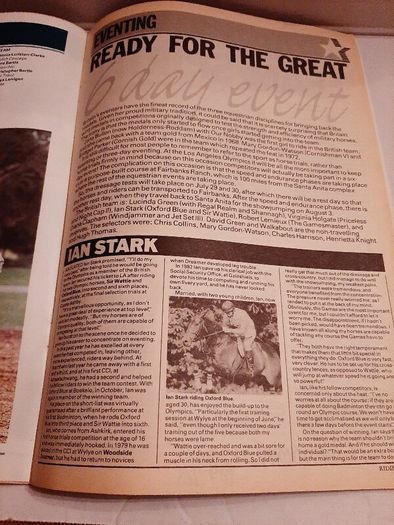 old 1984 Olympic special horse magazine