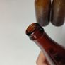 257 - Set of 3 Vintage Brown Glass Scanlan Cades Jennings Collectible Decorative Mineral Water Beer Bottles Image 3