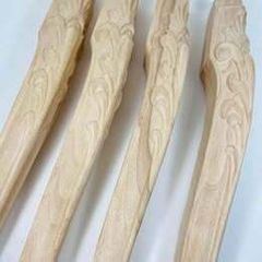 Hand Carved oak table legs. Set of 4. Quality. Brand new
