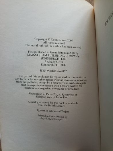 Padre Pio the Irish Connection by Colm Keane in very good condition FREE STANDARD POSTAGE INCLUDED