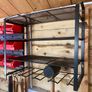 Black Metal Tool Storage Shelf Image 4