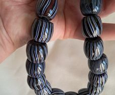 Parfois Black, Blue & White Beaded Statement Necklace
