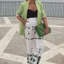 REDUCED Fab Zara Insta Famous Bloggers White Linen Blend Embroidered Trousers Size Large UK 12 New with Tags Image 5