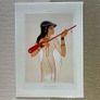Laminate Glossy 280gsm Canvas Poster A4 Size Featuring Egyptian Mandore Player Image 4