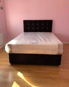 Double and small Double beds in black color