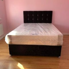 Double and small Double beds in black color