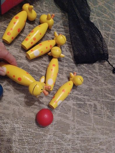 Wooden bowling set