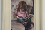 Maureen O'Mahony Oil on canvas 'Girl with book'