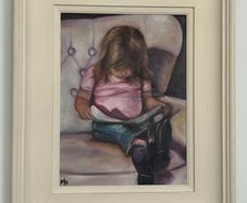 Maureen O'Mahony Oil on canvas 'Girl with book'