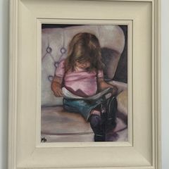 Maureen O'Mahony Oil on canvas 'Girl with book'