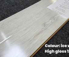 Ice white gloss click flooring