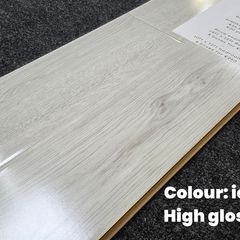 Ice white gloss click flooring
