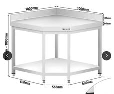 Commercial stainless steel corner prep/work table