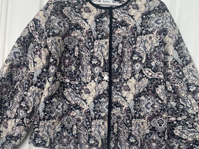 Saint Tropez Quilted Paisley Jacket Size M