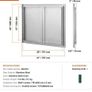 BBQ Access Door, 787x609 mm Double Outdoor Kitchen Door, Stainless Steel Flush Mount Door, Wall Vertical Door with Recessed Handles , for BBQ Island, Grilling Station, Outside Cabinet Image 5