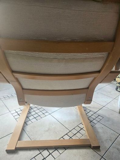 armchair  red / cream