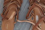 clarks tan leather sandals size 5