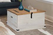Storage Chest HALDEN White 91x91x47 cm Solid Wood Pine